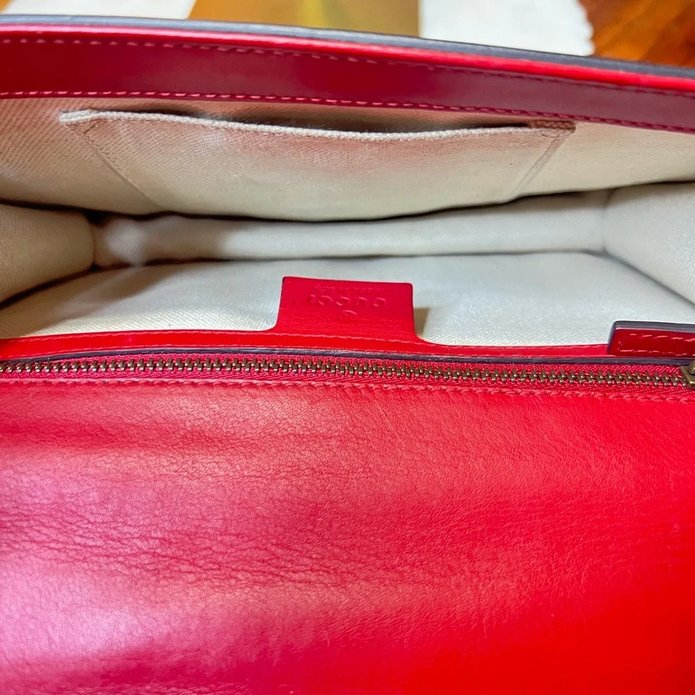 Gucci Red Embellished Shoulder‎ Bag